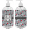 Red & Gray Polka Dots 16 oz Plastic Liquid Dispenser- Approval- White
