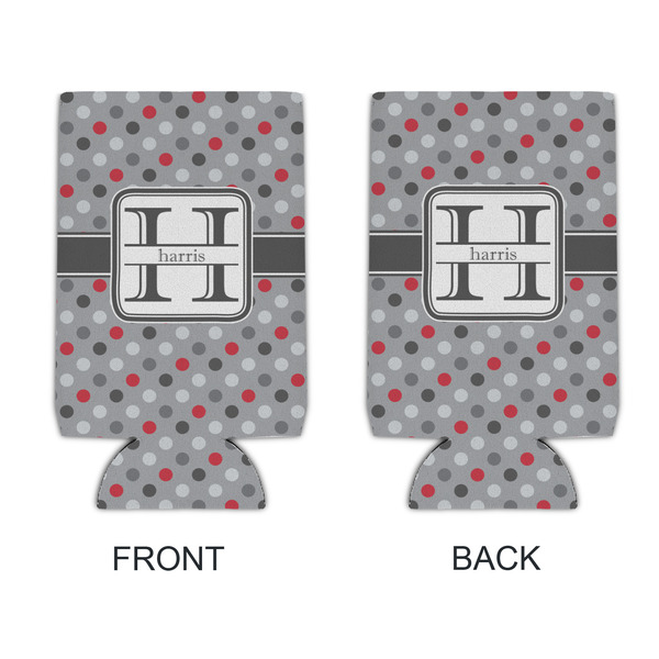 Red & Gray Polka Dots 16oz Can Sleeve - APPROVAL