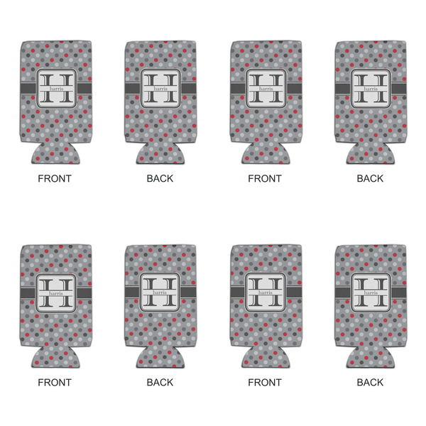 Red & Gray Polka Dots 16oz Can Sleeve - Set of 4 - APPROVAL