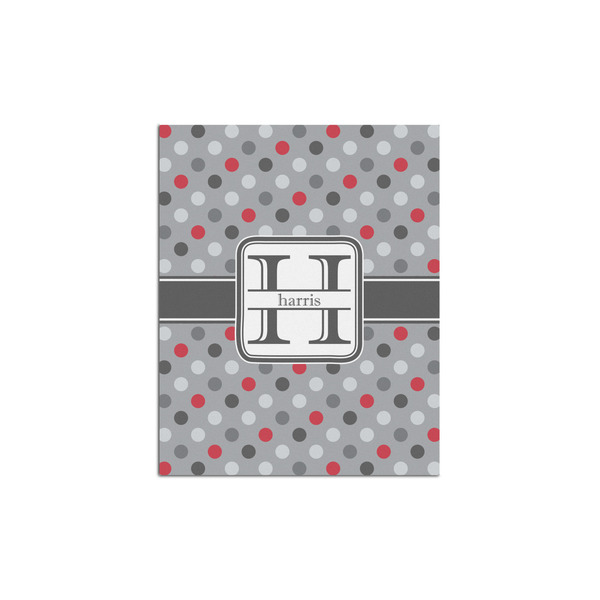 Custom Red & Gray Polka Dots Poster - Multiple Sizes (Personalized)