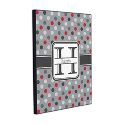 Red & Gray Polka Dots Wood Prints (Personalized)