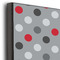 Red & Gray Polka Dots 16x20 Wood Print - Closeup