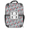 Red & Gray Polka Dots 18" Hard Shell Backpacks - FRONT