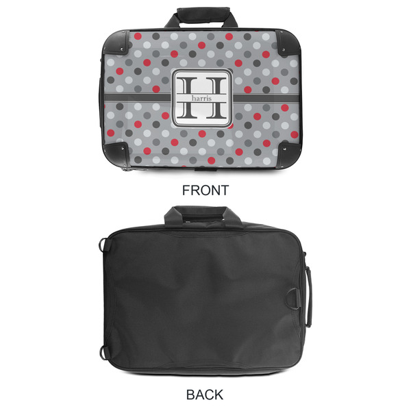 Red & Gray Polka Dots 18" Laptop Briefcase - APPROVAL
