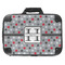 Red & Gray Polka Dots 18" Laptop Briefcase - FRONT