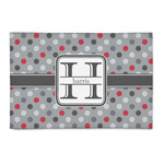 Red & Gray Polka Dots 2' x 3' Indoor Area Rug (Personalized)