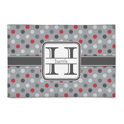 Red & Gray Polka Dots 2' x 3' Indoor Area Rug (Personalized)