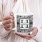 Red & Gray Polka Dots 20oz Coffee Mug - LIFESTYLE
