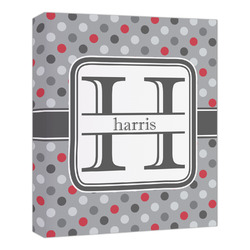 Red & Gray Polka Dots Canvas Print - 20x24 (Personalized)