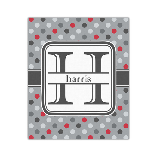 Red & Gray Polka Dots 20x24 - Canvas Print - Front View