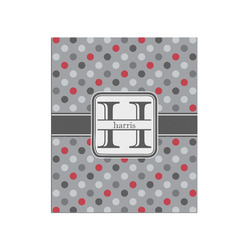 Red & Gray Polka Dots Poster - Matte - 20x24 (Personalized)
