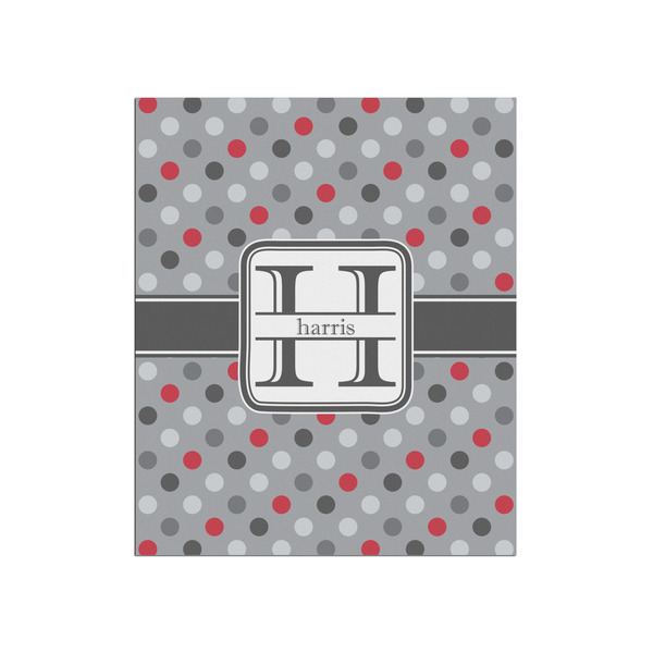 Custom Red & Gray Polka Dots Poster - Matte - 20x24 (Personalized)