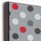 Red & Gray Polka Dots 20x24 Wood Print - Closeup