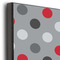 Red & Gray Polka Dots 20x30 Wood Print - Closeup