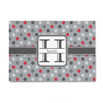 Red & Gray Polka Dots 4' x 6' Indoor Area Rug (Personalized)