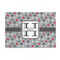 Red & Gray Polka Dots 4'x6' Patio Rug - Front/Main
