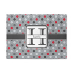 Red & Gray Polka Dots Area Rug (Personalized)