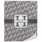 Red & Gray Polka Dots 50x60 Sherpa Blanket