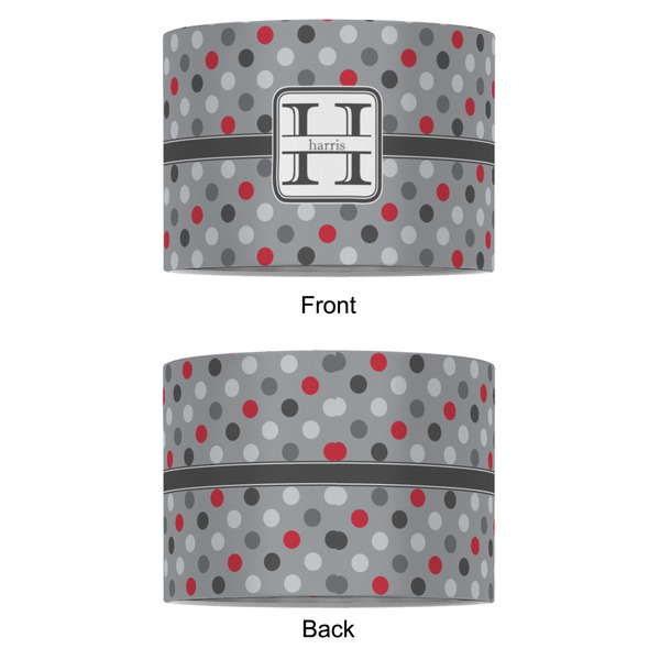 Red & Gray Polka Dots 8" Drum Lampshade - APPROVAL (Fabric)