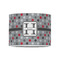 Red & Gray Polka Dots 8" Drum Lampshade - FRONT (Poly Film)