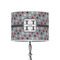Red & Gray Polka Dots 8" Drum Lamp Shade - Poly-film (Personalized)