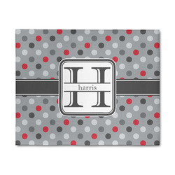 Red & Gray Polka Dots 8' x 10' Indoor Area Rug (Personalized)