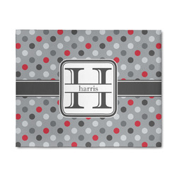 Red & Gray Polka Dots 8' x 10' Patio Rug (Personalized)