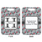Red & Gray Polka Dots Aluminum Luggage Tag (Front + Back)