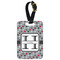 Red & Gray Polka Dots Aluminum Luggage Tag (Personalized)