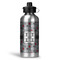 Red & Gray Polka Dots Aluminum Water Bottle