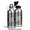 Red & Gray Polka Dots Aluminum Water Bottle - Alternate lid options