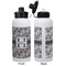 Red & Gray Polka Dots Aluminum Water Bottle - White APPROVAL