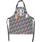 Red & Gray Polka Dots Apron With Pockets w/ Name and Initial