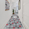 Red & Gray Polka Dots Area Rug Sizes - In Context (vertical)