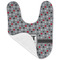Red & Gray Polka Dots Baby Bib - AFT folded