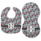 Red & Gray Polka Dots Baby Bib & Burp Set - Approval (new bib & burp)