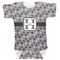 Red & Gray Polka Dots Baby Bodysuit (Personalized)