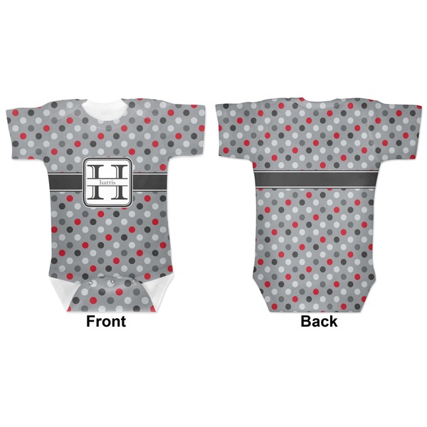 Red & Gray Polka Dots Baby Bodysuit Approval