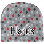 Red & Gray Polka Dots Baby Hat (Beanie) (Personalized)