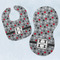 Red & Gray Polka Dots Baby Bib & Burp Set w/ Name and Initial