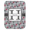 Red & Gray Polka Dots Baby Swaddling Blanket (Personalized)