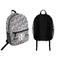 Red & Gray Polka Dots Backpack front and back - Apvl