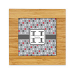 Red & Gray Polka Dots Bamboo Trivet with Ceramic Tile Insert (Personalized)