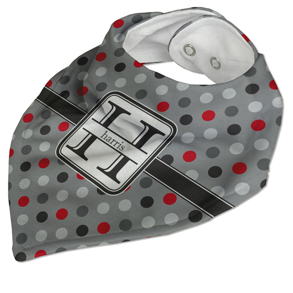 Red & Gray Polka Dots Bandana Closed