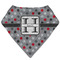 Red & Gray Polka Dots Bandana Folded Flat