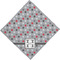 Red & Gray Polka Dots Bandana - Full View