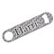 Red & Gray Polka Dots Bar Bottle Opener w/ Name and Initial