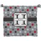 Red & Gray Polka Dots Full Print Bath Towel (Personalized)