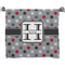 Red & Gray Polka Dots Bath Towel (Personalized)