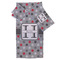 Red & Gray Polka Dots Bath Towel Set - 3 Pcs (Personalized)